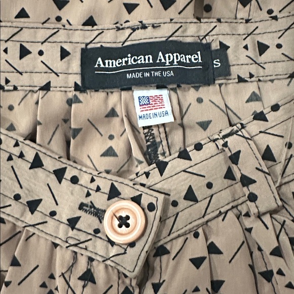 American Apparel Tan Geometric Pattern Skirt Maxi Midi Small - Picture 4 of 5